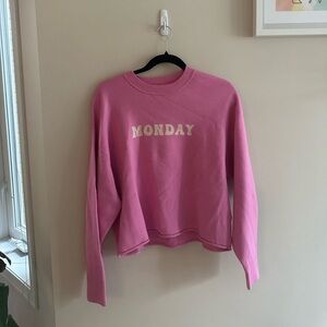 TWIK by Simons pink knitted cropped “Monday” sweater - size US S